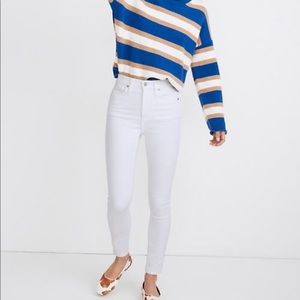 NWT Madewell 10” high rise skinny white jeans 23